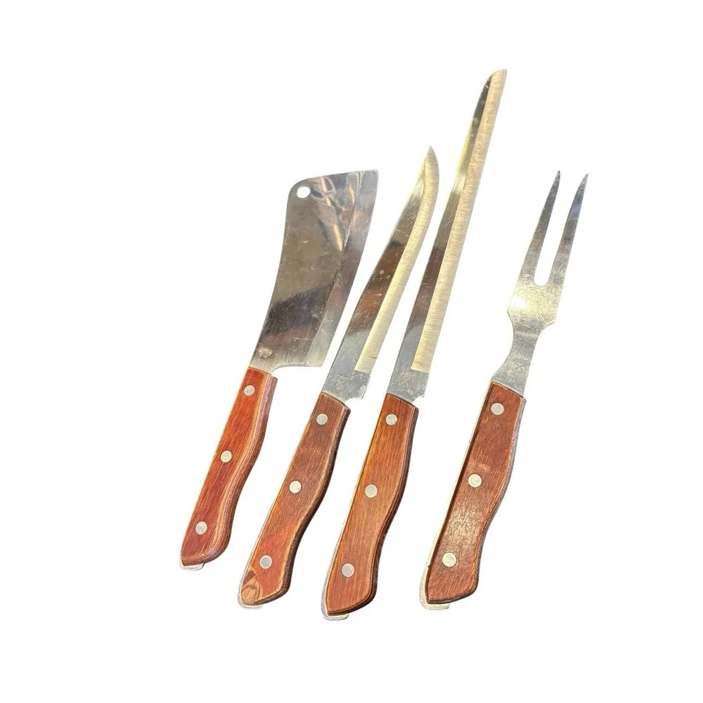 Maxam Stainless Steel Kitchen Knives Vintage Japan Carving 4‎ Piece